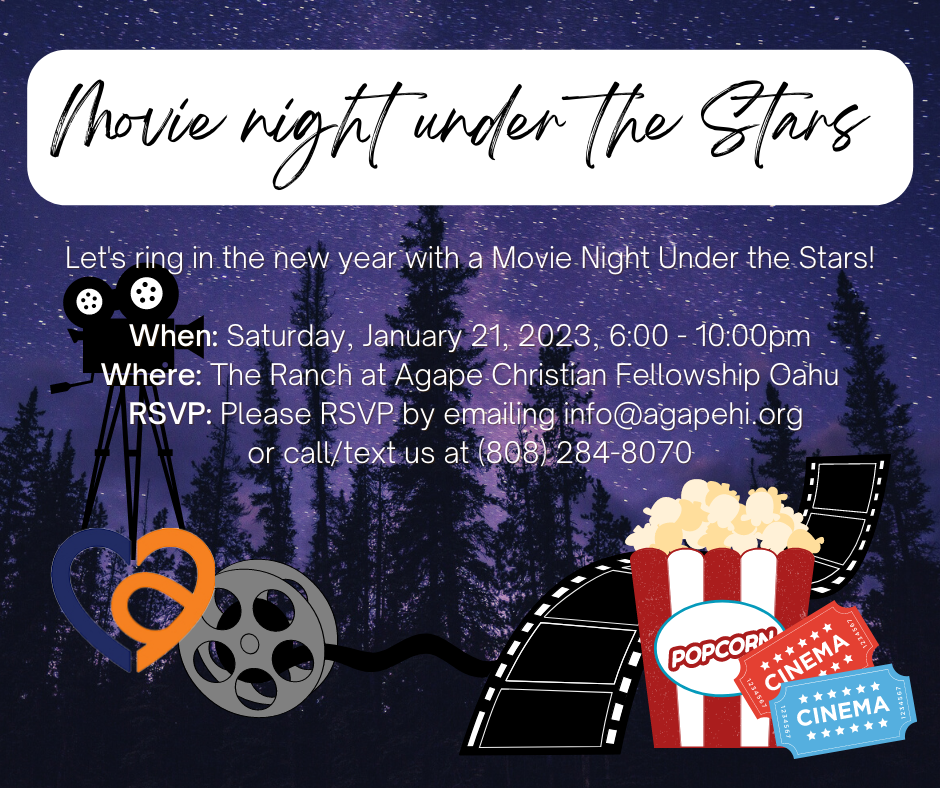 Agape Movie Night under the Stars Jan 2023