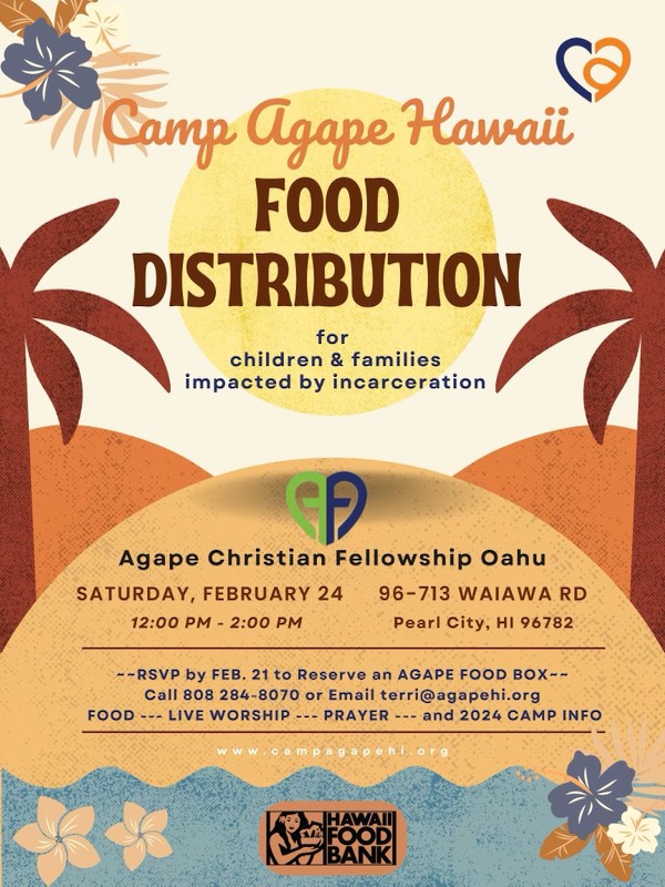 Camp Agape Food Distribution February 2024